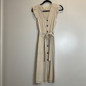 Montreau Linen Blend Midi Dress